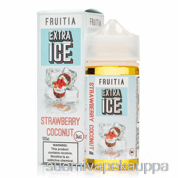 Vape Kauppa Mansikka Kookos - Extra Ice - Fruitia - 100ml 0mg